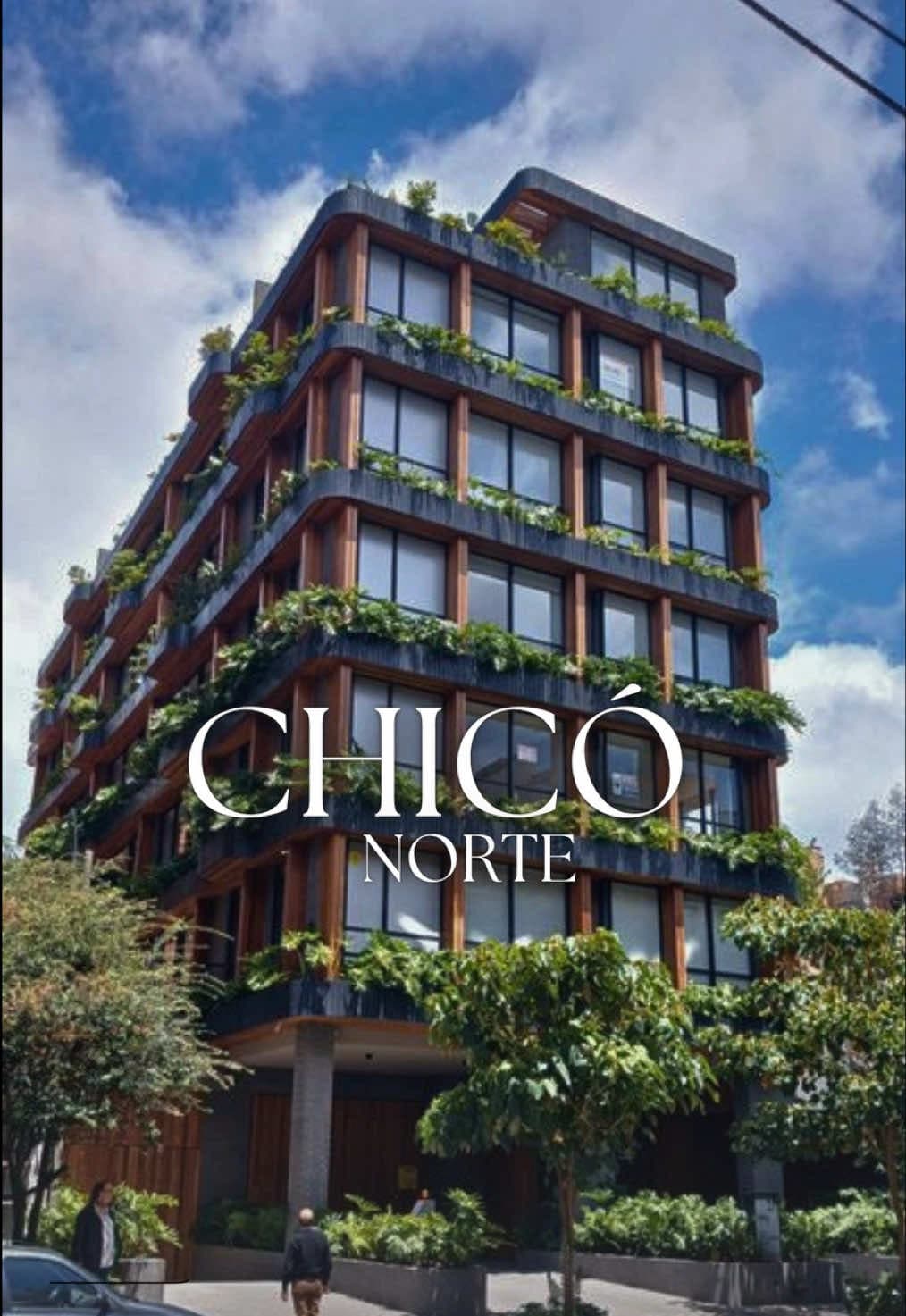 Fachada contemporánea del proyecto publicado en Chicó Norte